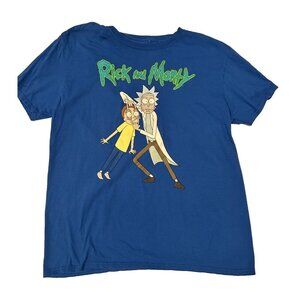 Ripple Junction Rick and Morty T-Shirt Men XL Blue Adult Swim Cotton Easy Care